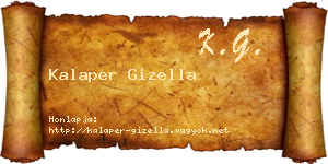 Kalaper Gizella névjegykártya
