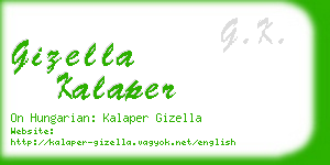gizella kalaper business card